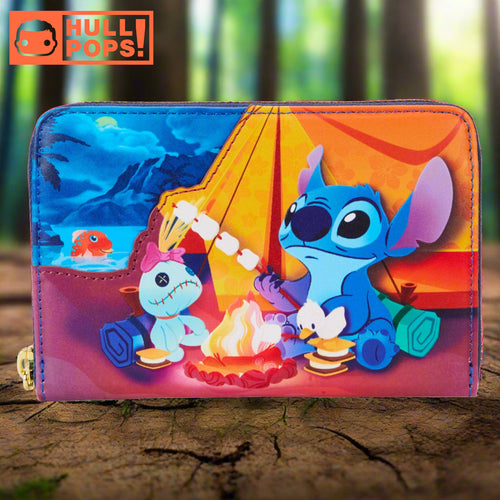 Disney Stitch Camping Cuties Zip Around Wallet [Pre-Order]