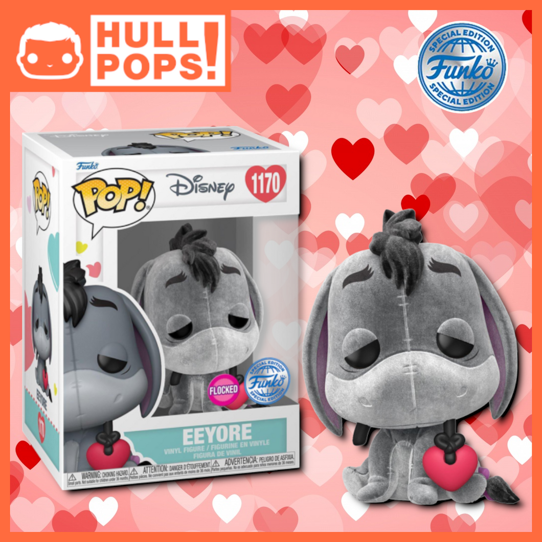 #1170 - Winnie The Pooh - Eeyore With Heart - Flocked Exclusive