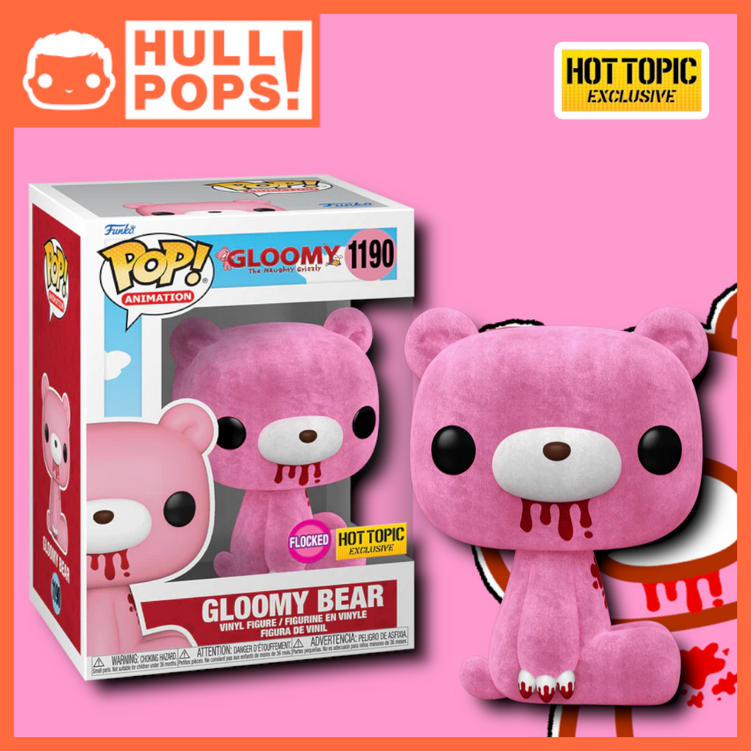 #1190 - Gloomy Bear Flocked - Hot Topic Exclusive