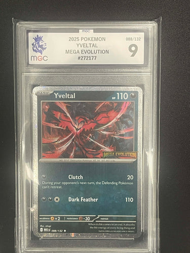 Pokemon - Yveltal - Mega Evolution Stamped - Grade 9