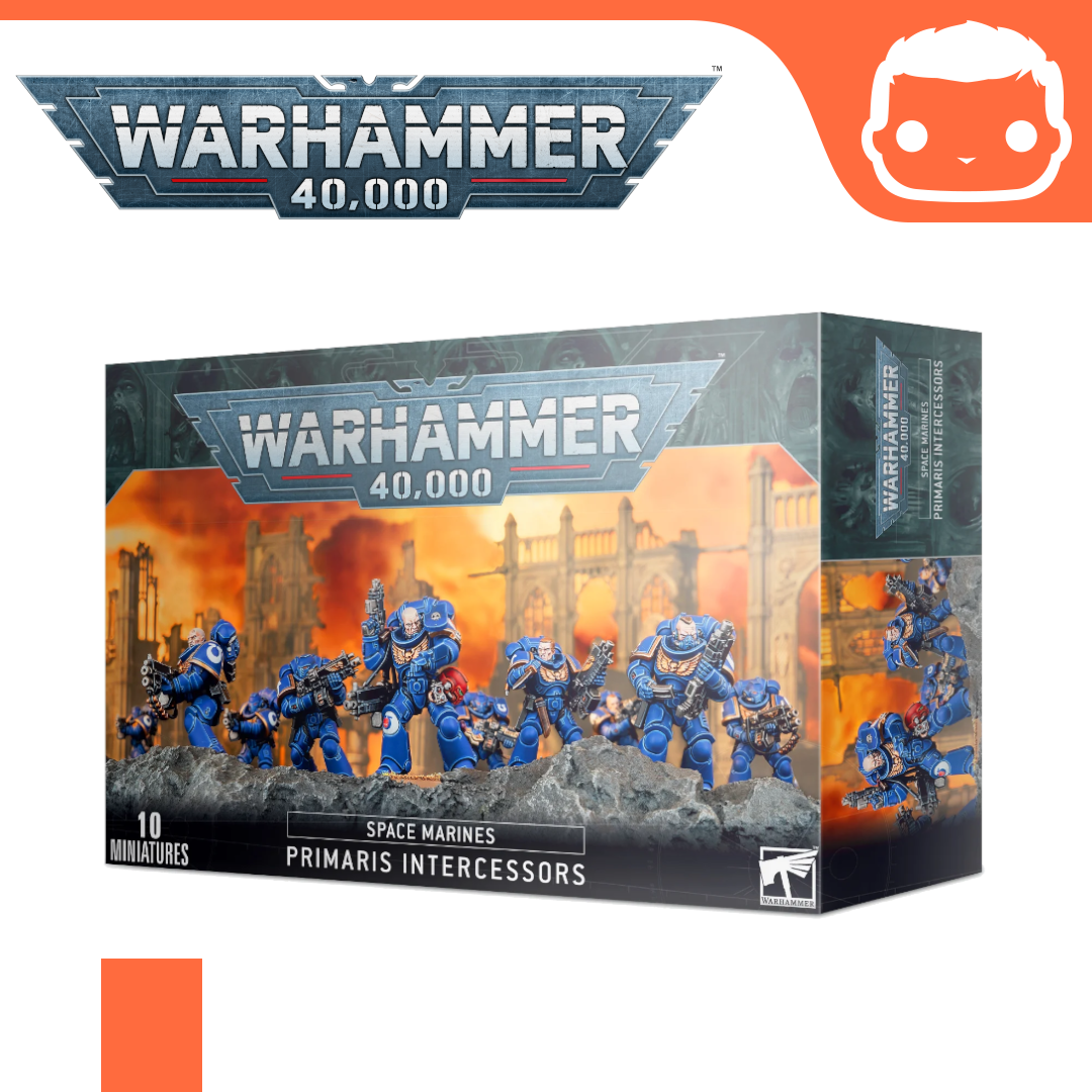 Warhammer 40k – Marine Espacial Primaris Intercessors De Asalto, Miniatura De Colección Azul