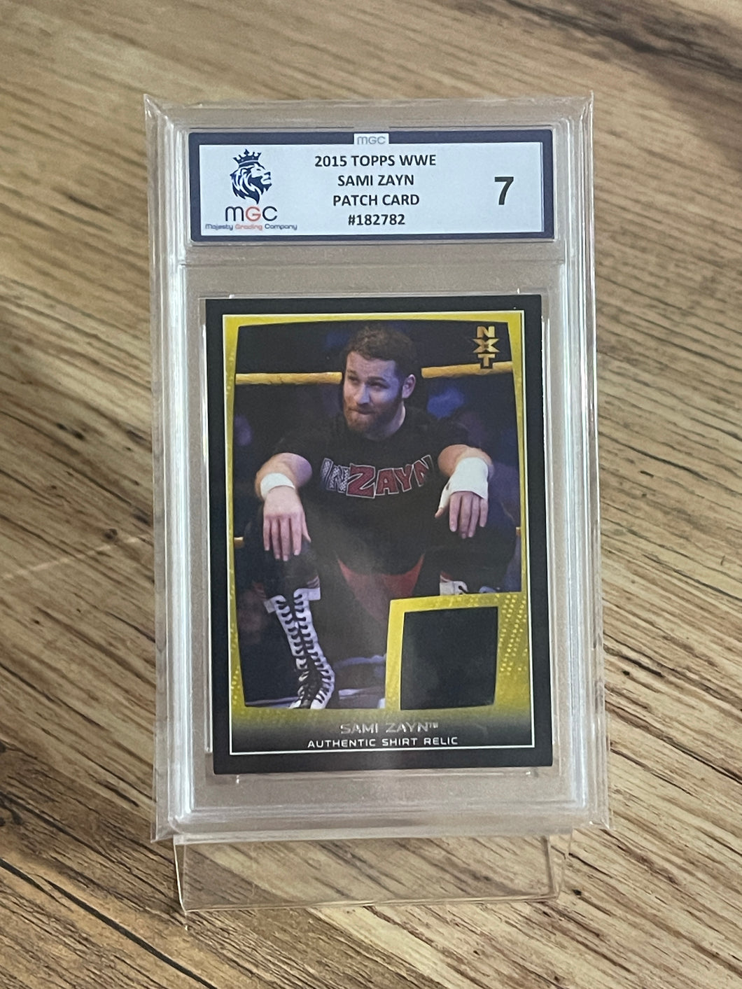 2015 Topps WWE - Sami Zayn - Patch Card - Grade 7