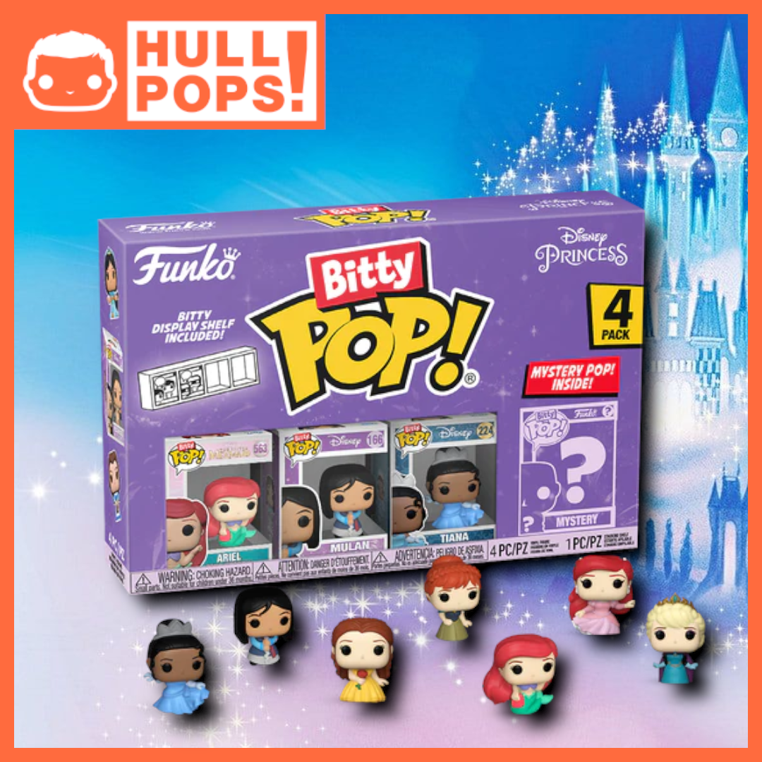 Figurine Bitty Pop! - Disney Princesses - Pack De 4 Assortiment - DISNEY