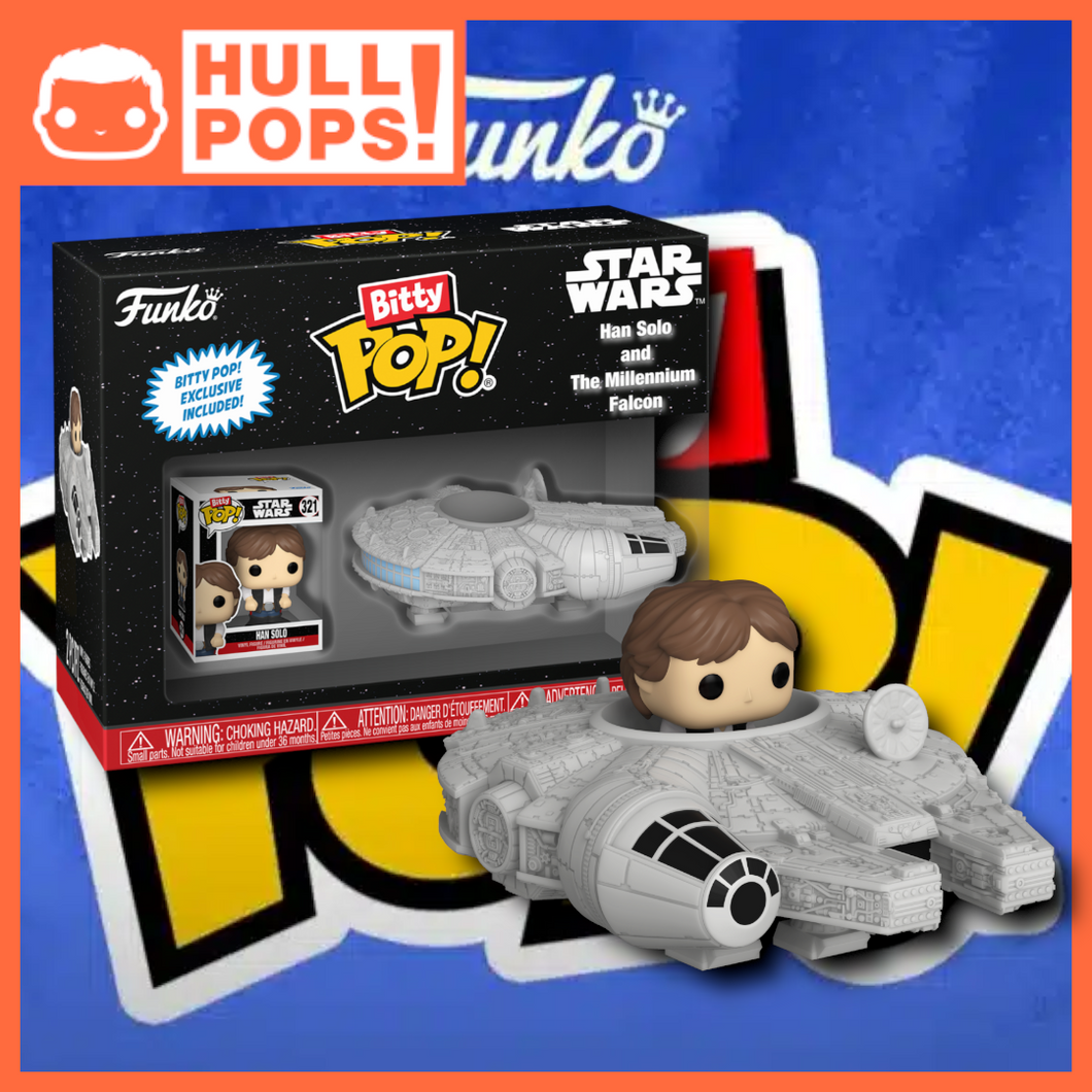 Bitty Pop Star Wars Han Solo With Millenium Falcon Pre Order Hull Pops Ltd