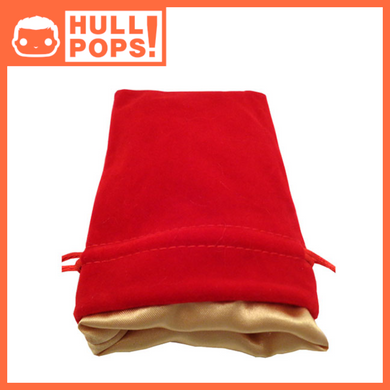 Fanroll - Small Velvet Dice Bag - Red w/ Gold Satin