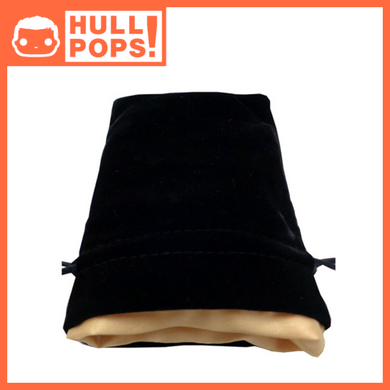 Fanroll - Small Velvet Dice Bag - Black w/ Gold Satin