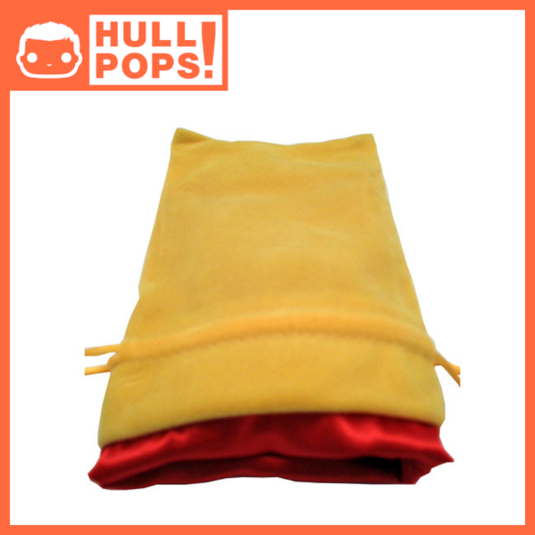 Fanroll - Small Velvet Dice Bag - Gold w/ Red Satin