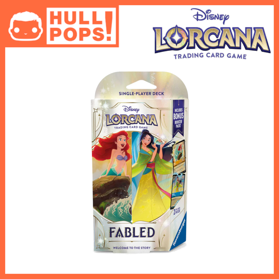 Disney Lorcana TCG - Fabled - Starter Deck - Ariel & Mulan Hull Pops Ltd Disney Lorcana TCG - Fabled - Starter Deck - Ariel & Mulan Hull Pops Ltd