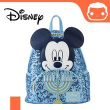 Load image into Gallery viewer, Mickey &amp; Minnie Happy Hanukkah Menorah Backpack &amp; Wallet Bundle