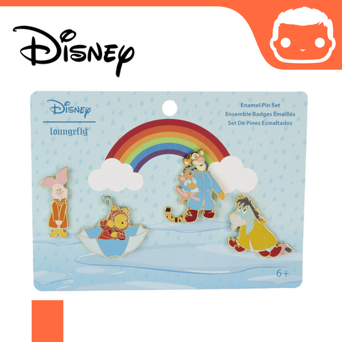 Disney Winnie The Pooh & Friends Rainy Day 4 Pin Set