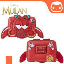 Load image into Gallery viewer, Disney Mulan 25th Anniversary Mushu Glitter Cosplay Zip Around Wallet