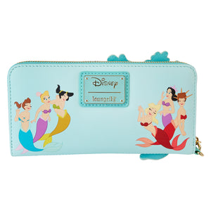 Disney Ariel The Little Mermaid Princess Lenticular Zip Around Wallet