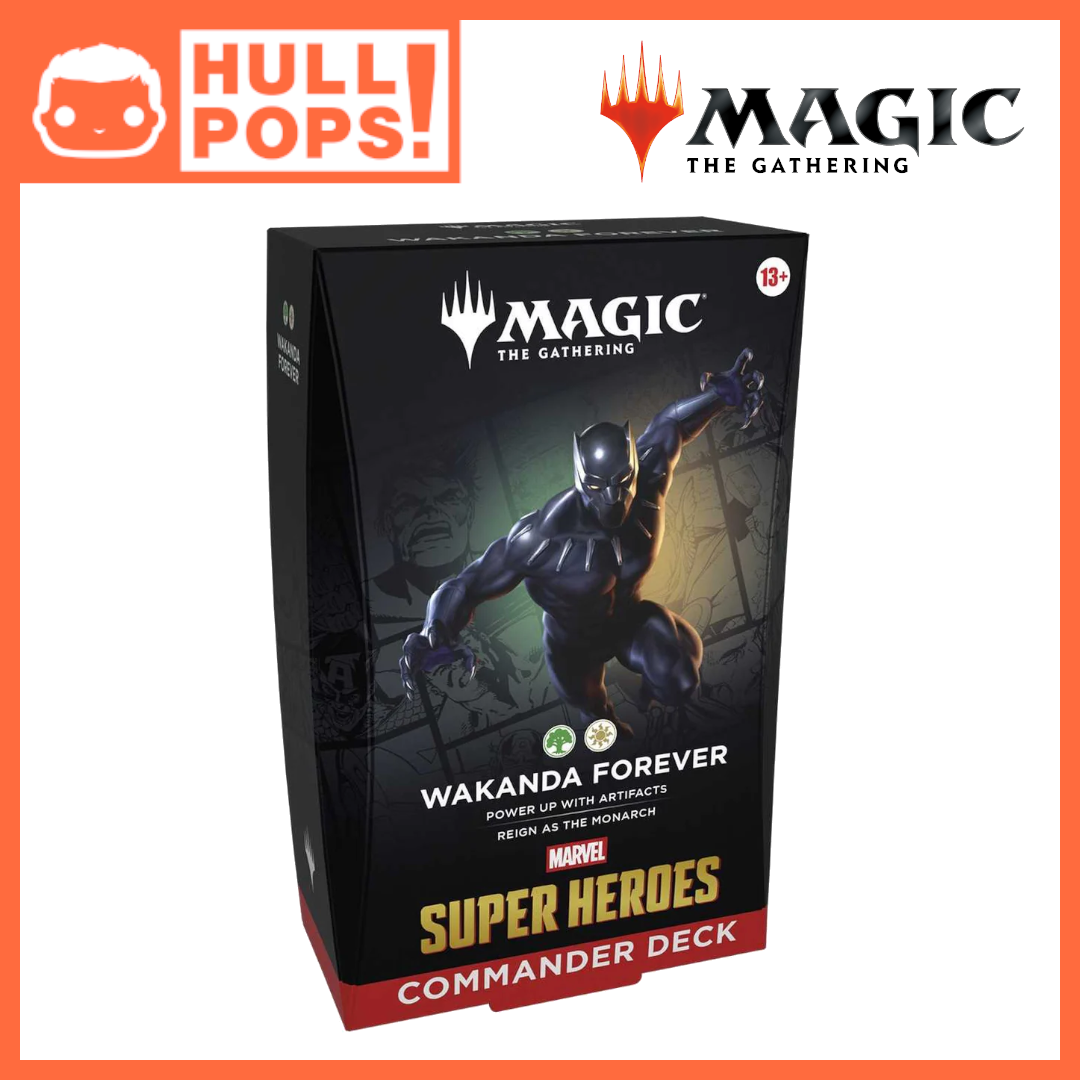 Deck Commander Marvel – Wakanda Pour Toujours – Magic: The Gathering – 100 Cartes Prêt-à-Jouer – Version Anglaise – Panthère Noire