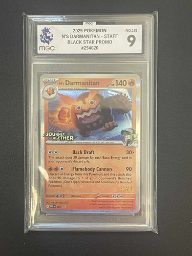 Pokemon - N's Darmanitan (Stamped) Staff Promo - Grade 9