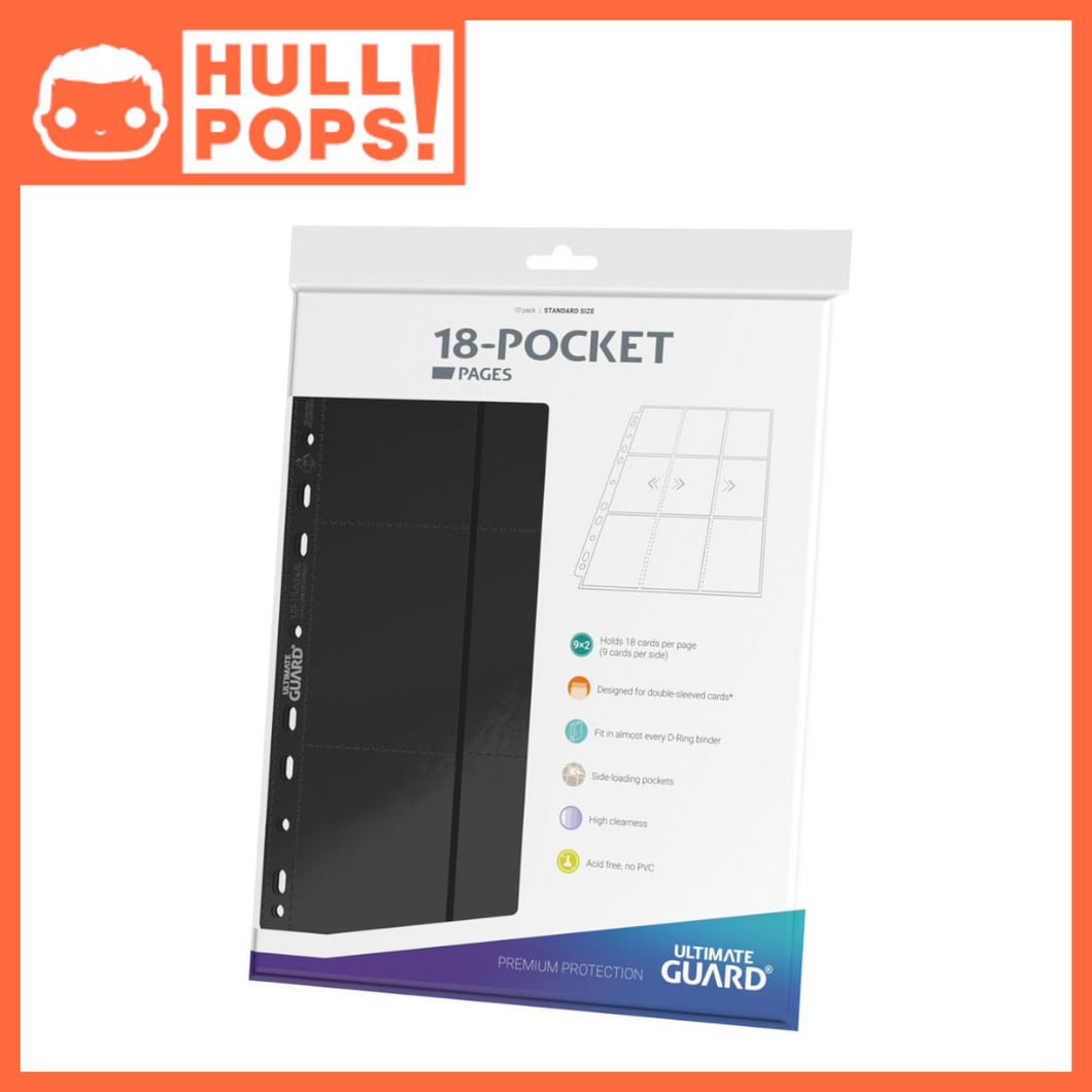Ultimate Guard 18-Pocket Pages Side-Loading (10) - Black