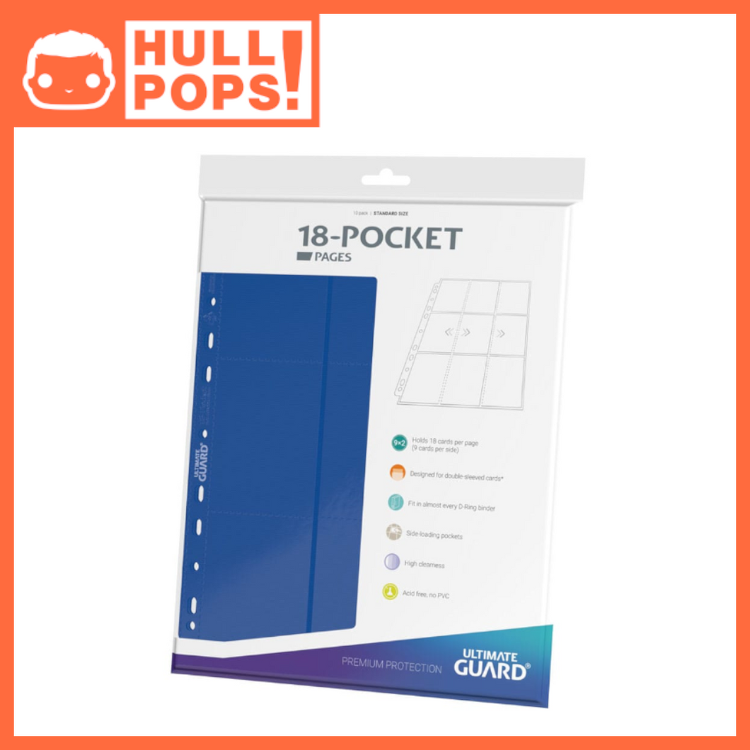 Ultimate Guard 18-Pocket Pages Side-Loading (10) - Blue