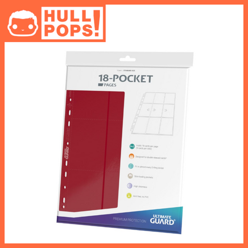 Ultimate Guard 18-Pocket Pages Side-Loading (10) - Red