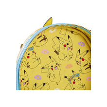 Load image into Gallery viewer, Pokemon by Loungefly Mini Backpack Sleeping Pikachu Floral Crown
