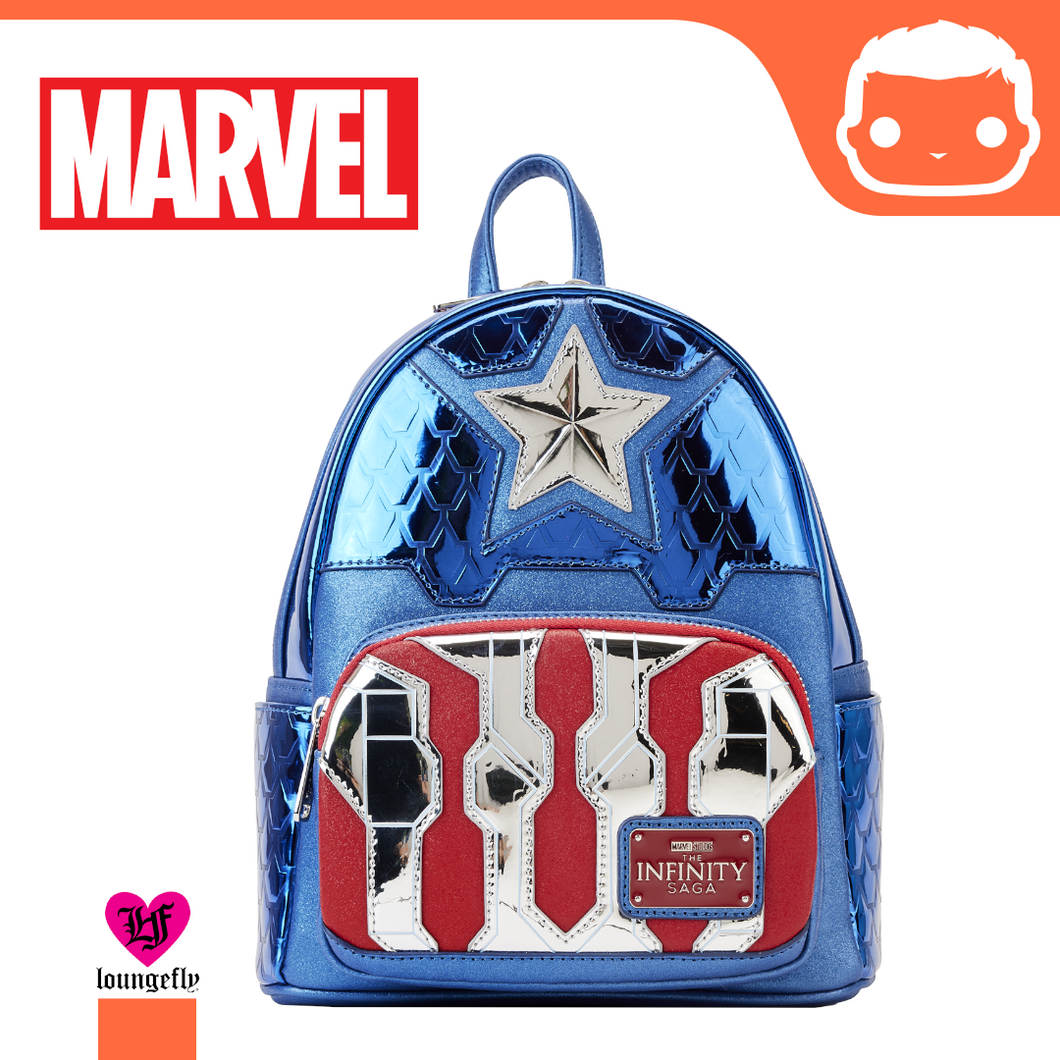 Marvel Shine Captain America Cosplay Mini Backpack Hull Pops Ltd