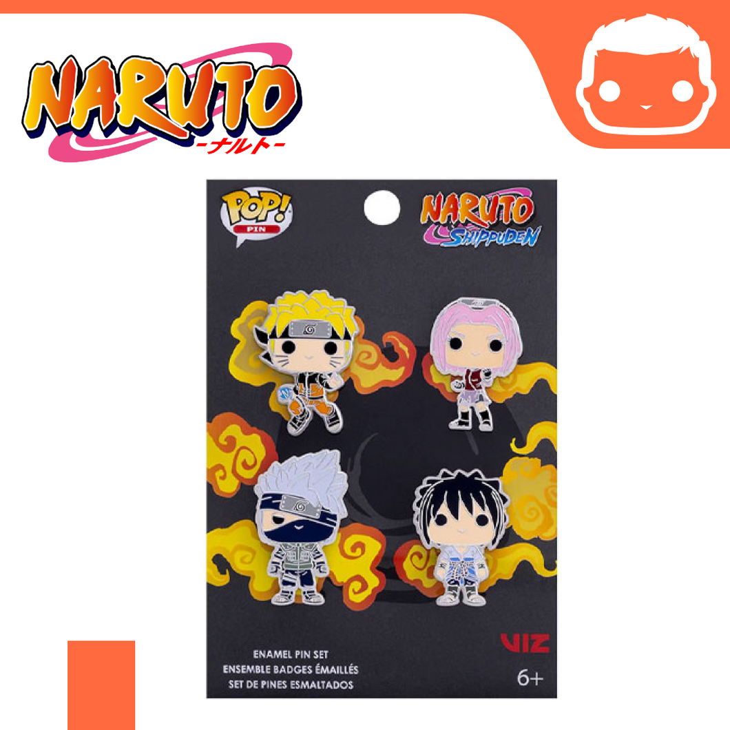 4 Pack Enamel Pins: Naruto - Team 7