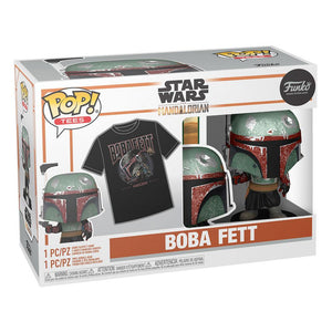 #462 - Star Wars - Boba Fett Metallic Exclusive Pop! & Tee Set [Large]